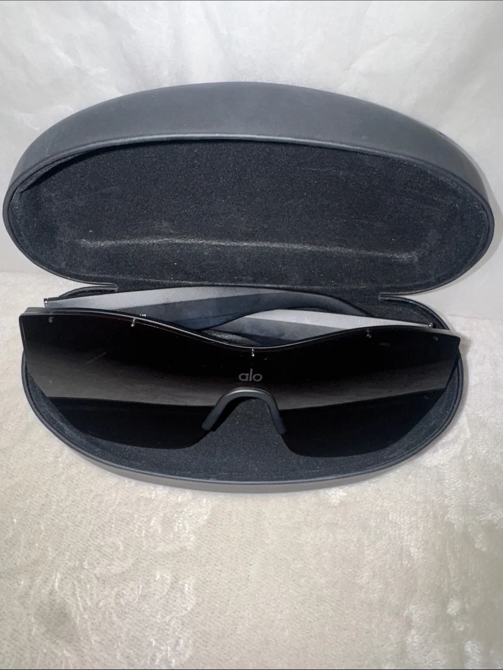 ALO Yoga Matte Black Sunglasses with Protective Case